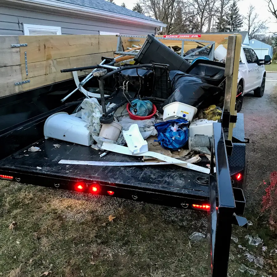 Roll-off dumpster delivered to a residential driveway in Halifax